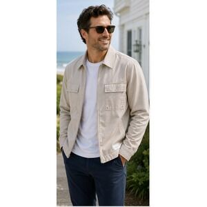 Five Four Arnald  XL Tan Full Zip Utility Jacket Lightweight Gorpcore Field